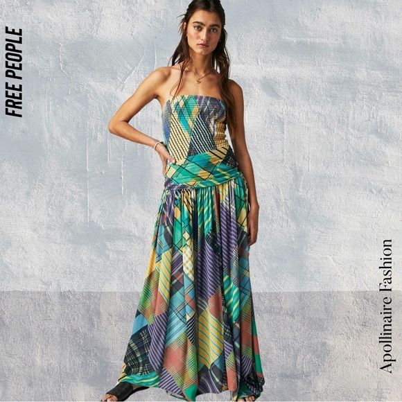Free People Multicolor Geometric Maxi Dress - Picture 2 of 8